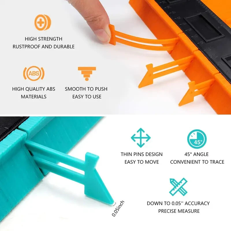 10 Inch Contour Gauge Shape and Outline Profile Tool Double Dual Lock USA SELLER