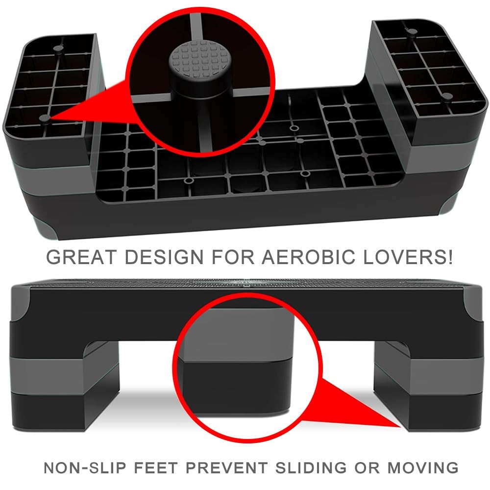 Aerobic Exercise Step, Adjustable Aerobic Stepper for Exercise, Workout Step ...