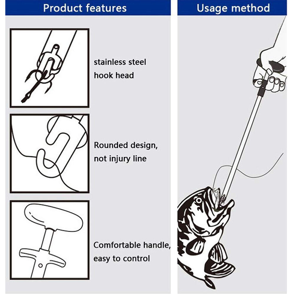 Easy Fish Hook Remover T-Handle Extractor Tackles Detacher Puller Fishing Tool