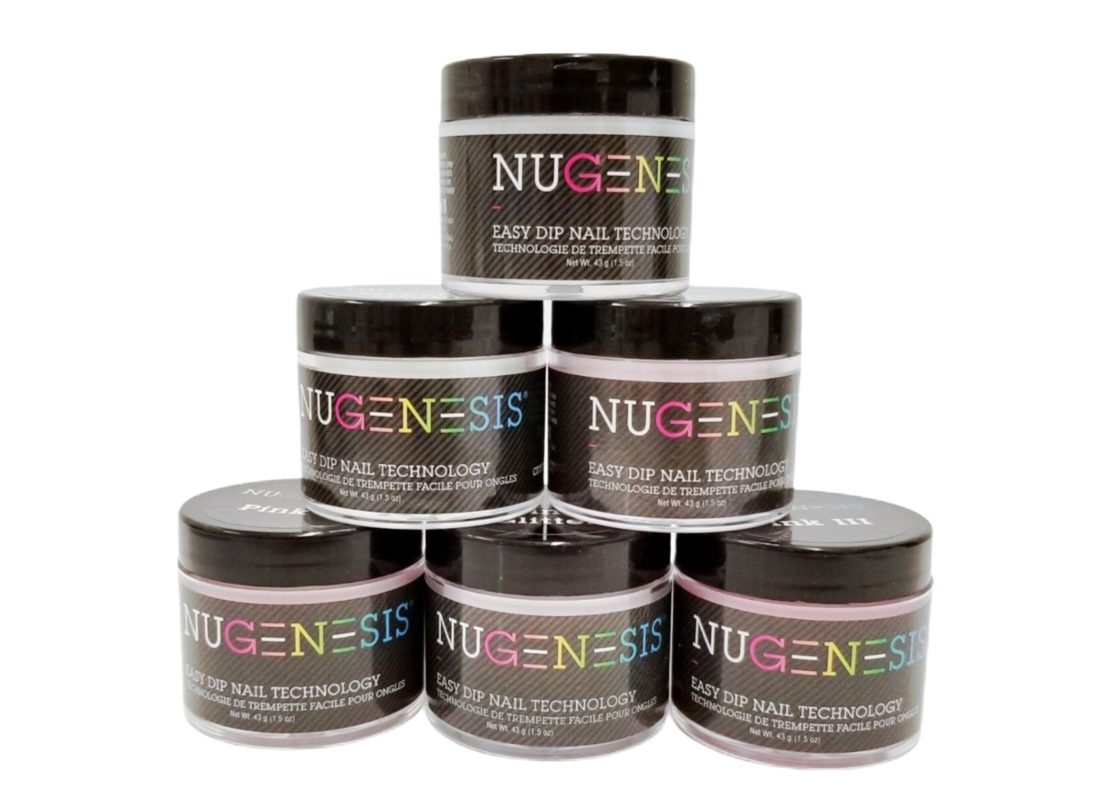 NUGENESIS Nail Color Dipping Powder 1.5oz/43g -jar (NU01 - 60) - Choose Colors