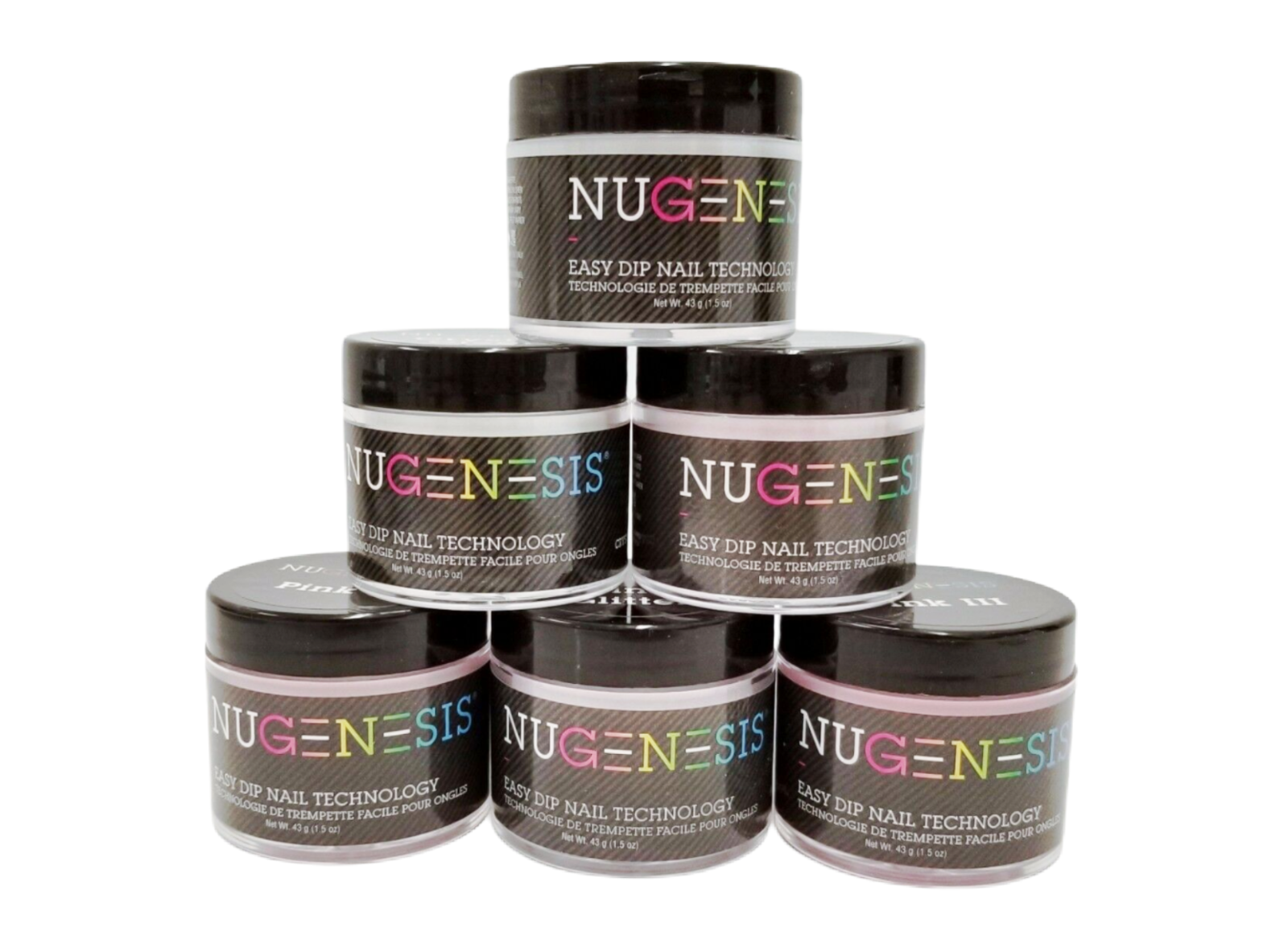 NUGENESIS Nail Color Dipping Powder 1.5oz/43g -jar (NU01 - 60) - Choose Colors