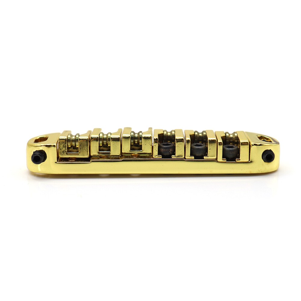 6-String Guitar Roller Saddle Tune-o-matic Bridge Tailpiece with Studs,Gold