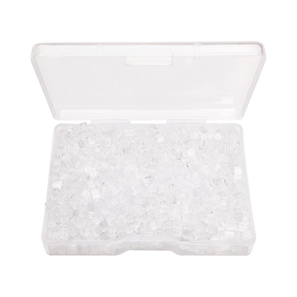 Silicone Earring Backs 1000 Pieces Clear Soft Ear Safety Back Pads Replacement