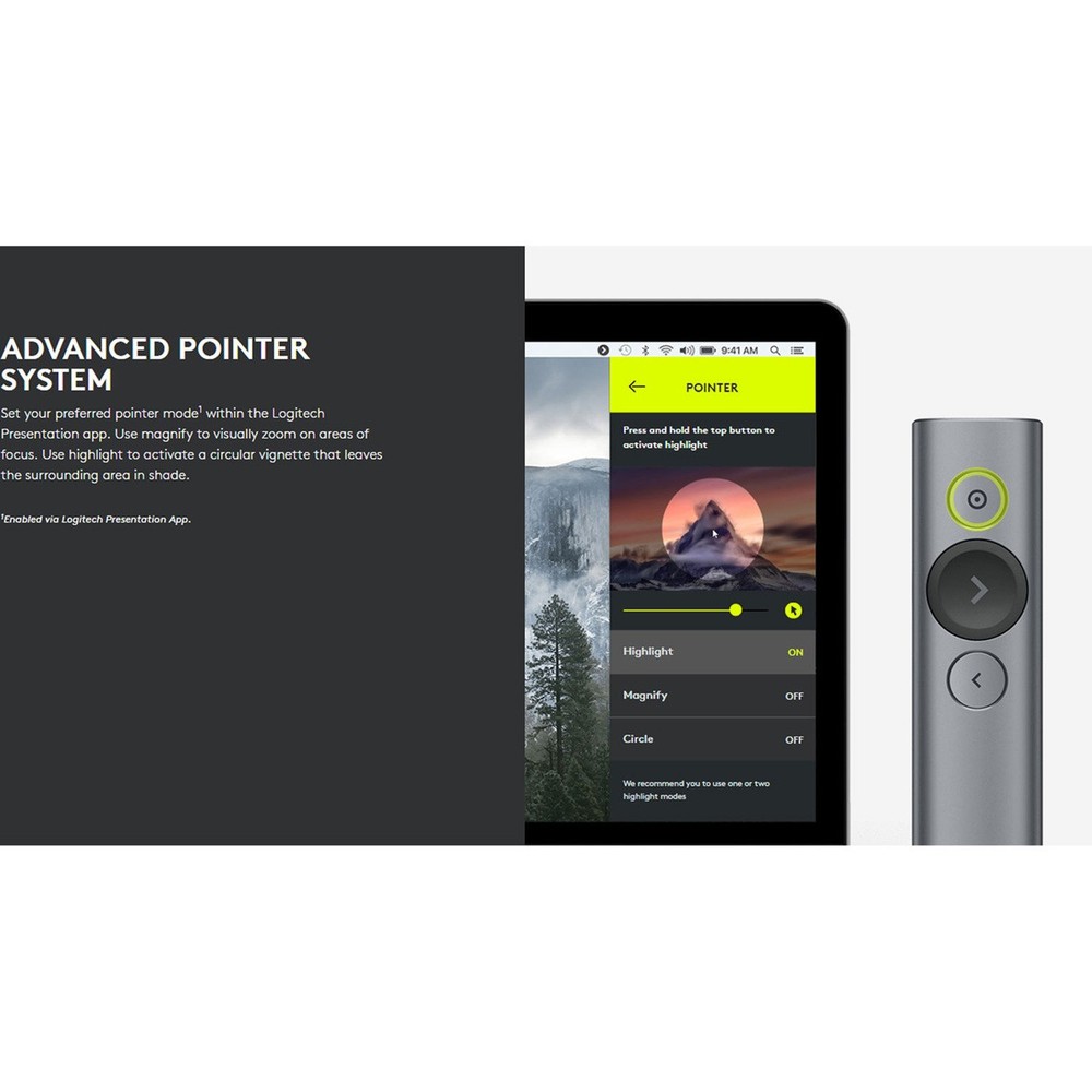 Logitech Spotlight Presentation Remote, Gold