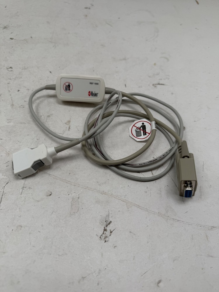 MASIMO PRONTO HANDHELD DEVICE SERIAL DATA SpO2 CABLE REF: 1909 Free Shipping