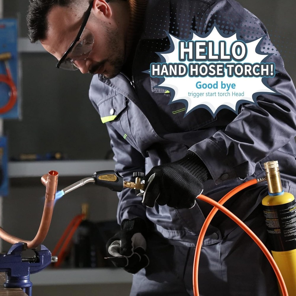 High-Temperature Propane Torch Kit with Self-Ignitor and Flow Adjustment Knob