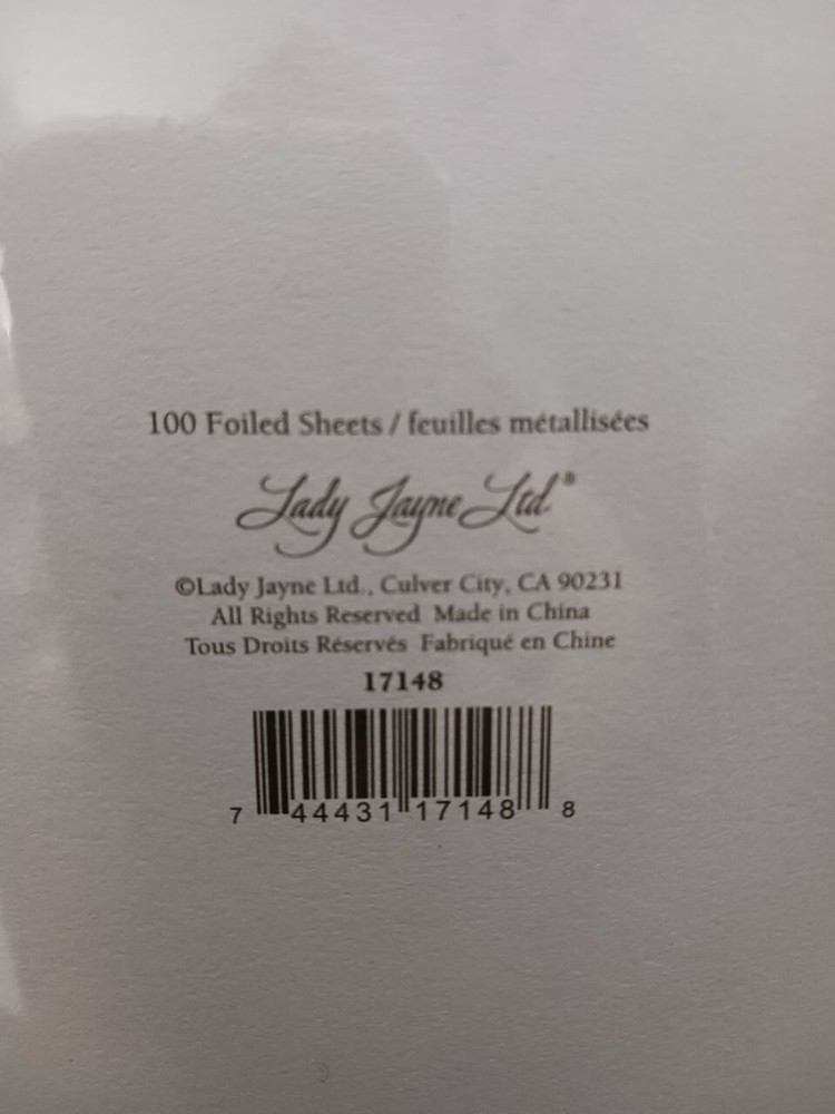 Lady Jayne Ltd 17148 100 Foiled Sheets, Notes, with matching pen