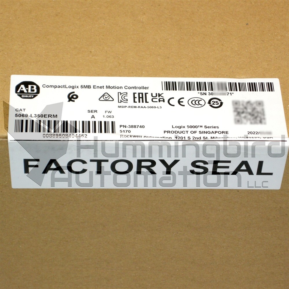 2022 Allen Bradley 5069-L350ERM /A CompactLogix 5000 5MB Control Surplus SEALED