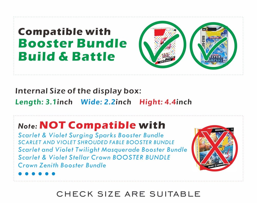 10PCS Plastic Protector Case For Booster Bundle/Build & Battle Foldable Clear...