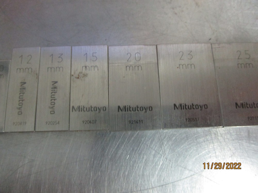 12pc Mitutoyo Gage Blocks
