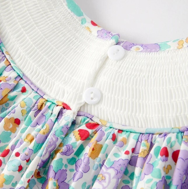 NEW Boutique Peter Rabbit Easter Bunny Girls Smocked Embroidered Floral Dress