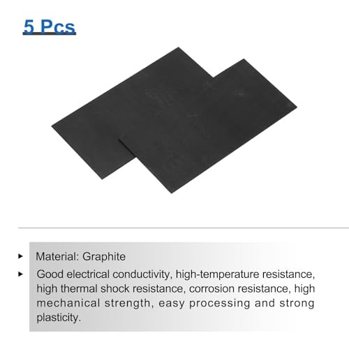 Rectangle Graphite Block Disk Ingot High Purity Graphite 100x50x1mm 5