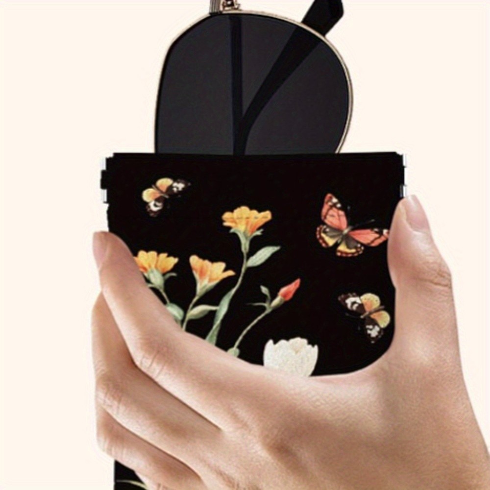 1pc PU Leather Rectangle Eyeglass Cases Eyeglass Sunglasses Protector