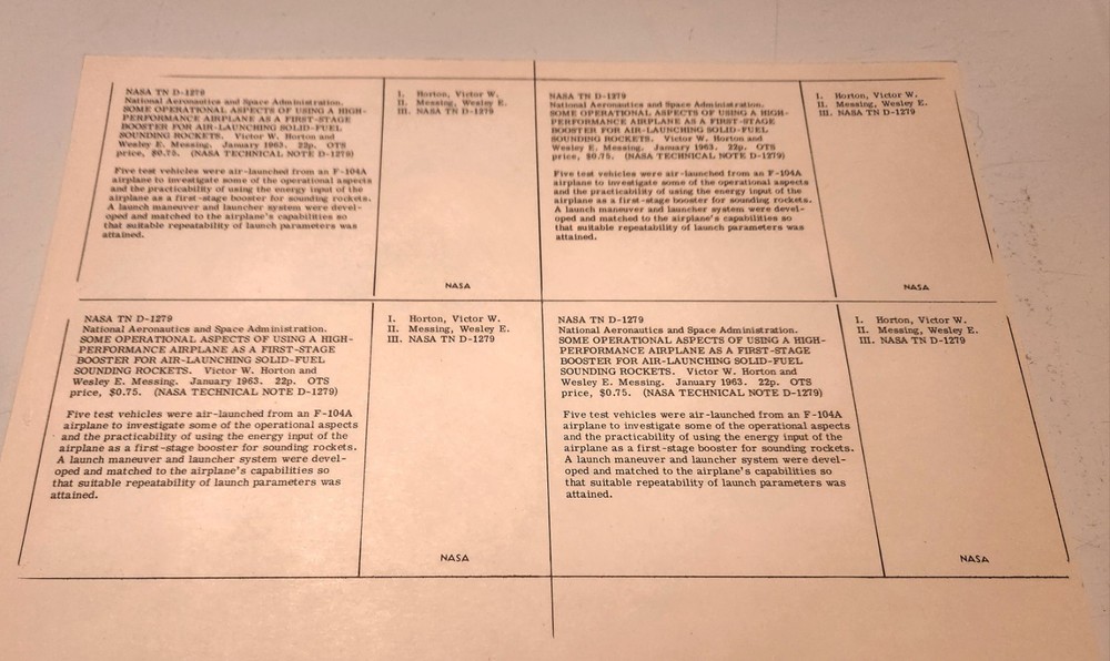 1963 NASA/Space Technical Note #D-1279