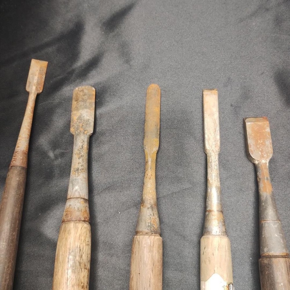 Nomi Chisel Set 19pc Vintage Hand Tool Metal Chisel Collection Assorted