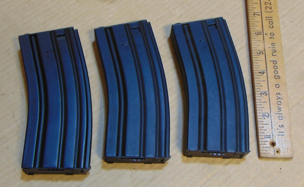 3 Metal Airsoft Magazines