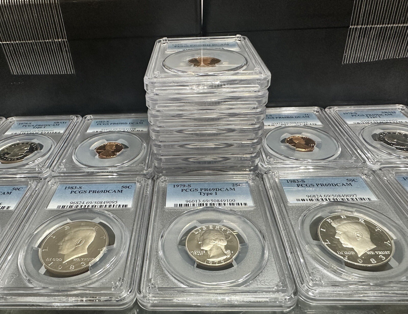 LOT OF (3) PCGS GRADED U.S. PROOF COINS PR69 DEEP CAMEO FROM ESTATE SALE