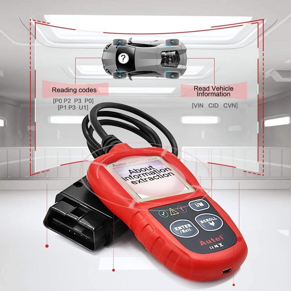 Autel Autolink AL319 OBD2 Scanner Code Reader Check Engine Fault Car Diagnostic