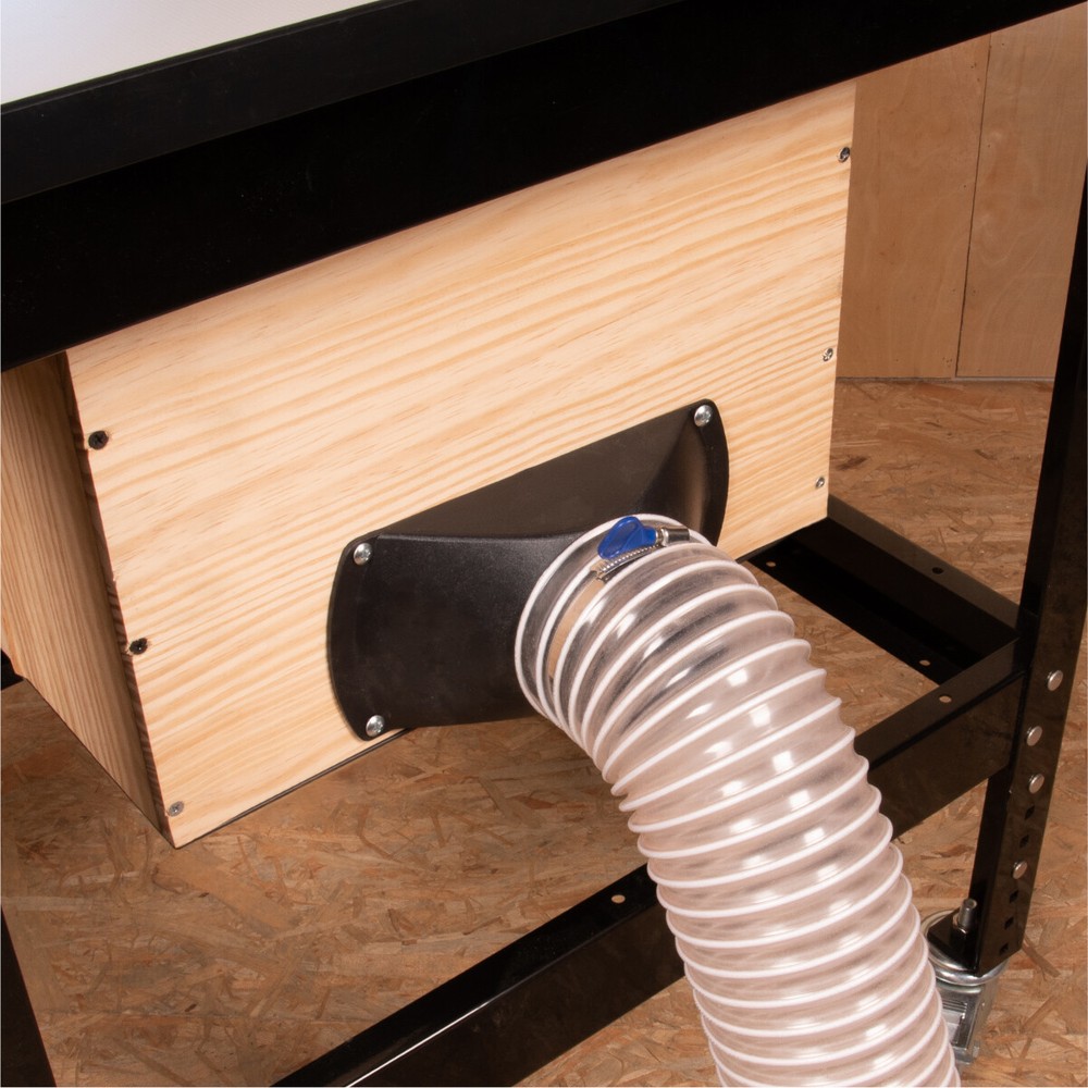 POWERTEC Rectangular Dust Hood for 4-Inch Hose (70150)