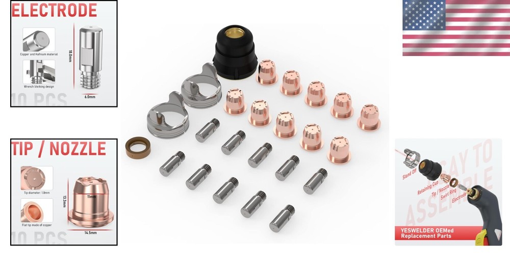 Professional Quality Plasma Cutting Consumables - 24 Tips for Smooth Operation