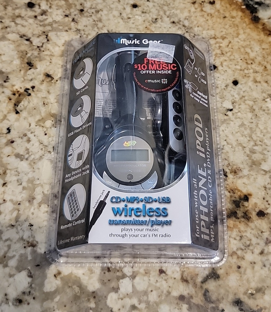 Music Gear USB Wireless Transmitter Player w/ Remote (iPhone mp3 ipod ipad.. NEW