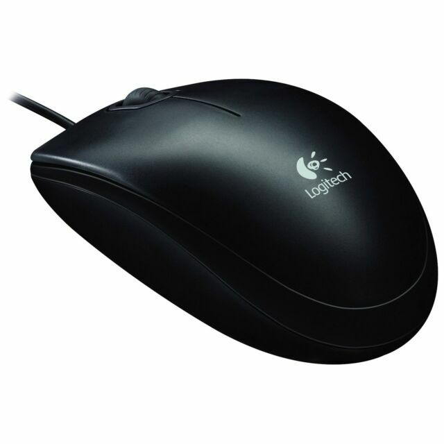 Logitech B100 Optical Full-Size Corded Business Mouse New