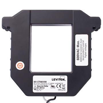 Current Transformer, Split Core, 800A, 333mV, 6" x 5.2" Opening, For Submetering