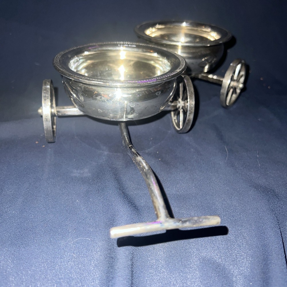 VINTAGE F.B. ROGERS SILVERPLATE "WAGON" Condiment Holder