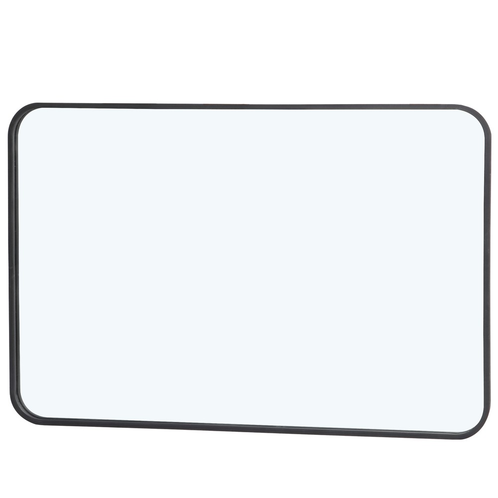 24" x 36" Wall-Mounted Wall Rectangular Wall Mirror Metal Frame Bathroom Indoor