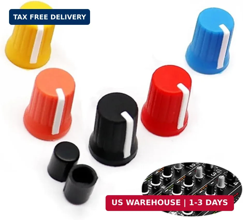 5pcs Universal EQ Rotary Knob Replacement Equalizer Potentiometer Fader Knobs Pu