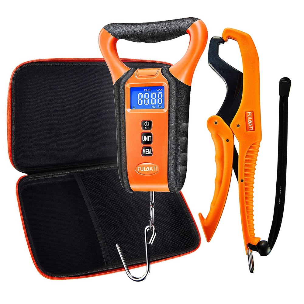 Fish Scale Digital Waterproof Floating LCD 110lb Capacity Memory Storage