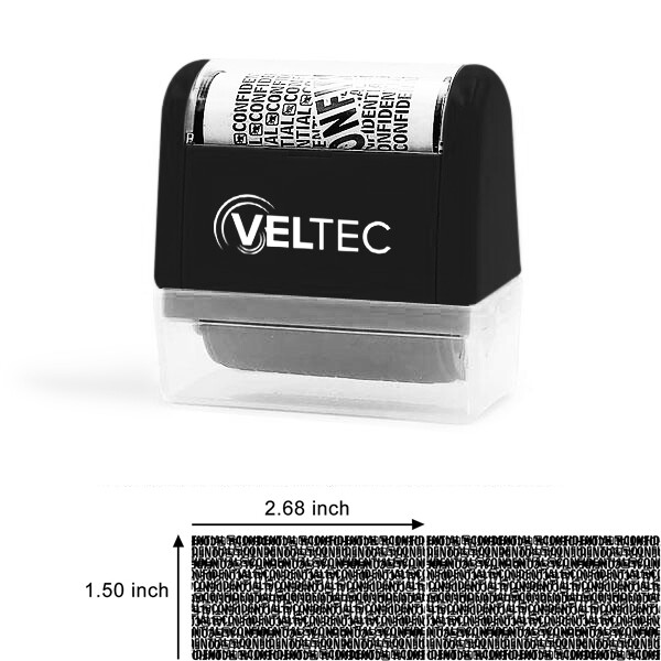 Veltec Identity Protection Anti-Theft Roller Guard Stamp w/ FREE 3 Pack Refills