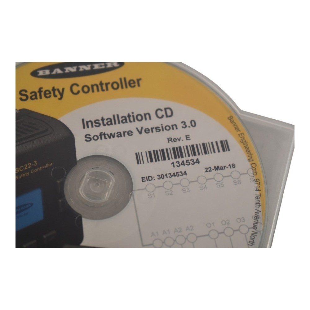 NEW Banner Engineering 134534 Rev. E Safety Controller Installation CD Version 3