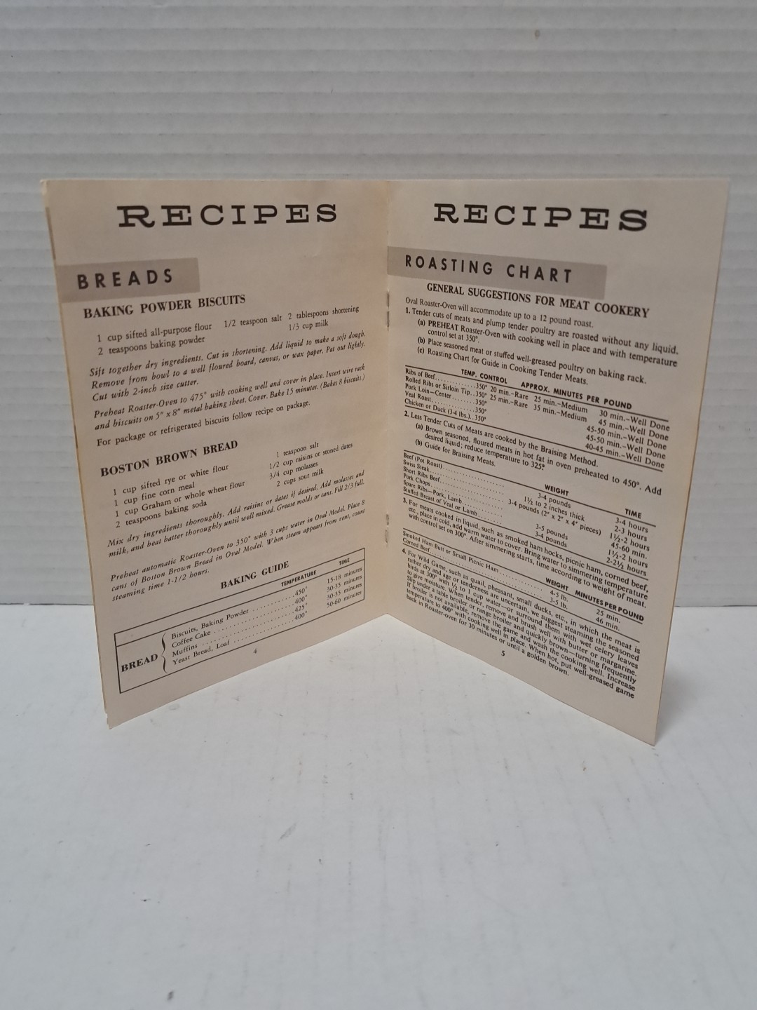 Vintage 1970 Nesco Oval Roaster Instruction Manual And Recipes