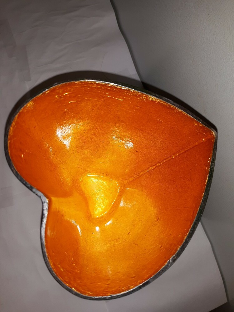 HEART Shaped FOIL Lined 10" VASE