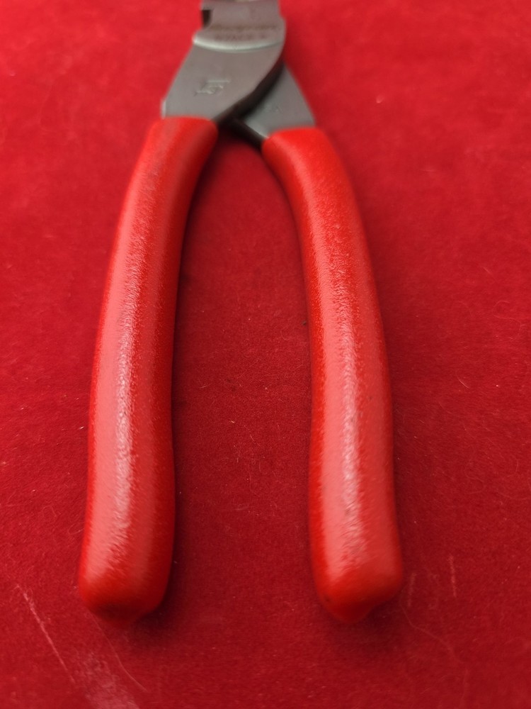 Snap-On Tools RED Soft Grip 7" VECTOR EDGE Diagonal Cutter 87ACF USA