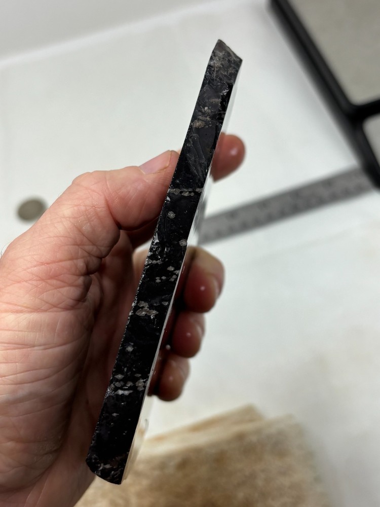 Large Snowflake Obsidian Slab Lapidary Cabbing Knapping Combo ship avail