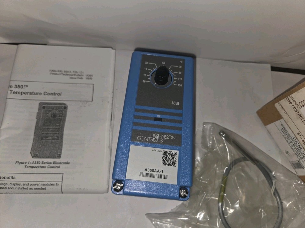 NEW GENUINE JOHNSON CONTROLS A350AA-3C TEMPERATURE CONTROL MODULE W/ SENSOR