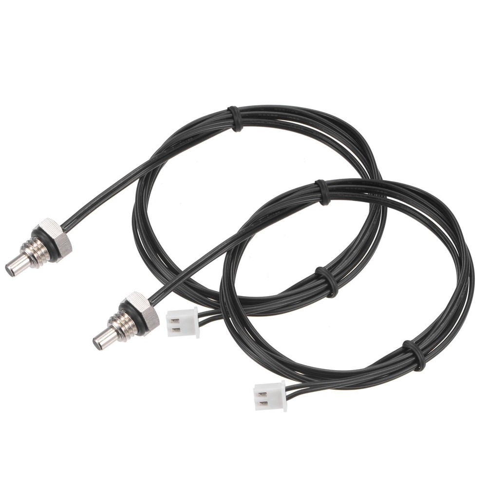 2pcs 50K Temperature Sensor Probe, M8 NTC Thermal Sensor Probe Cable 1m
