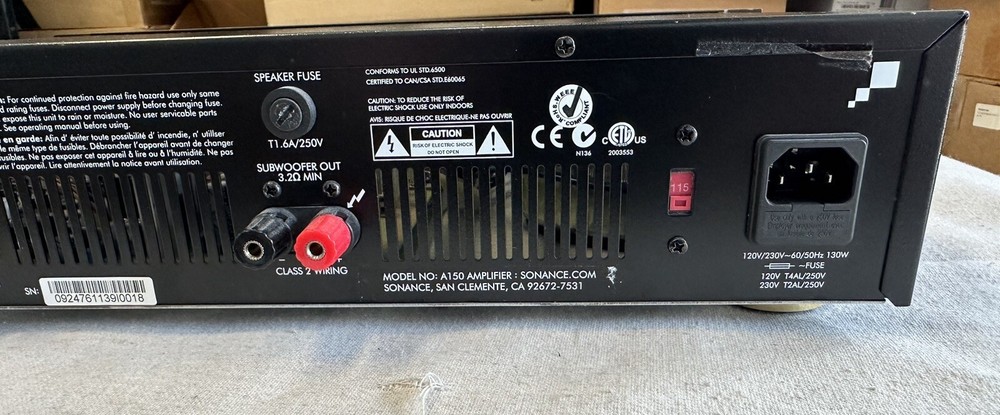 Sonance A150 Amplifier “Pre Owned”