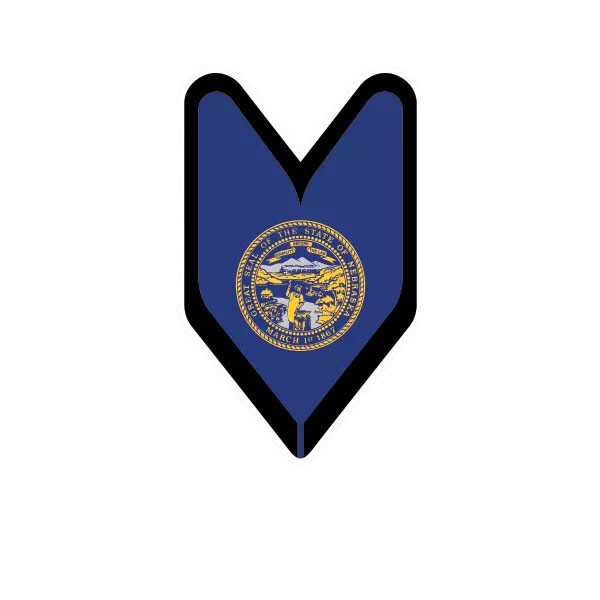 Nebraska Driver Badge Sticker Decal