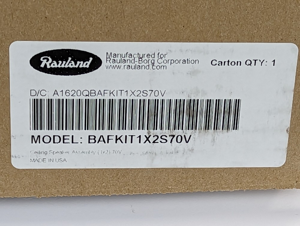 Rauland Communications BAFKIT1X2S70V Ceiling Speaker Assembly *NEW*