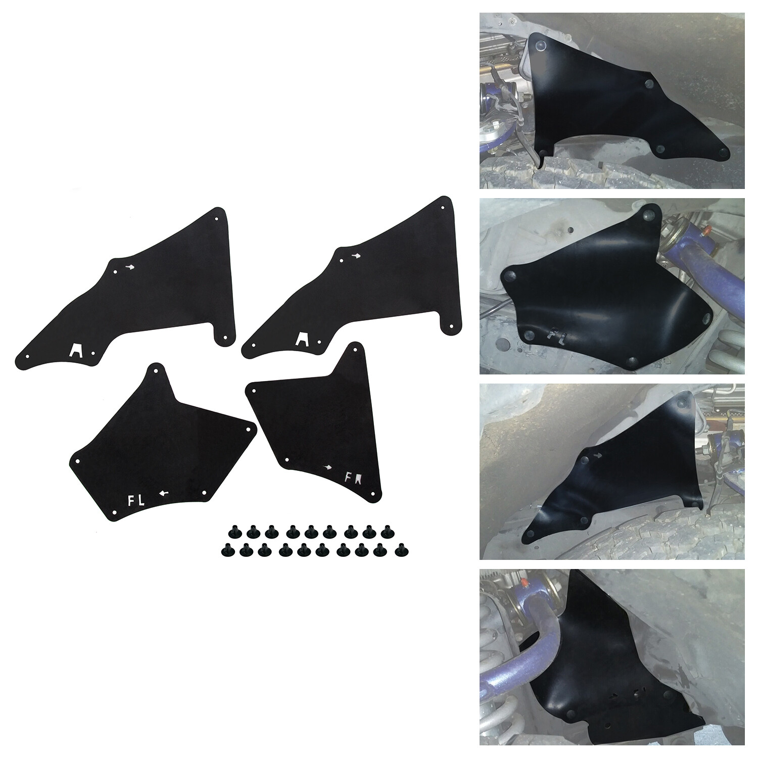 Set of 4 Splash Guard for Toyota 4Runner Lexus GX 460 470 2003-2022 Fender Liner