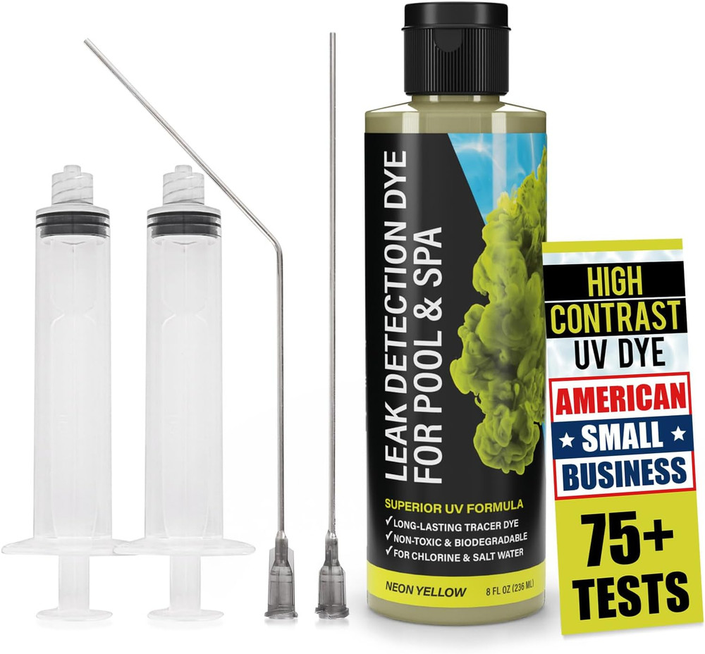 Pool Leak Detection Dye Kit - with 2 Precision Applicators - 75+ Tests - Superio