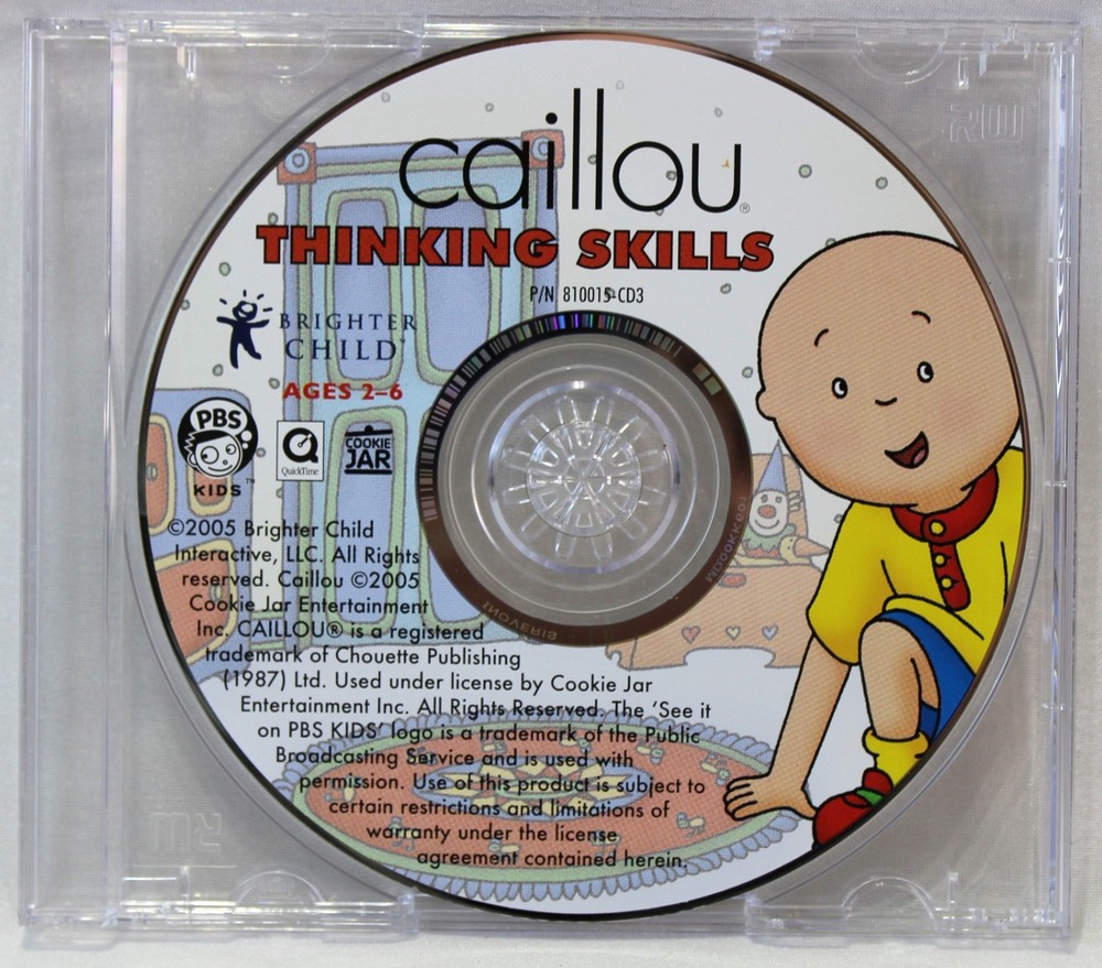 CD: Caillou Thinking Skills -Windows & MAC