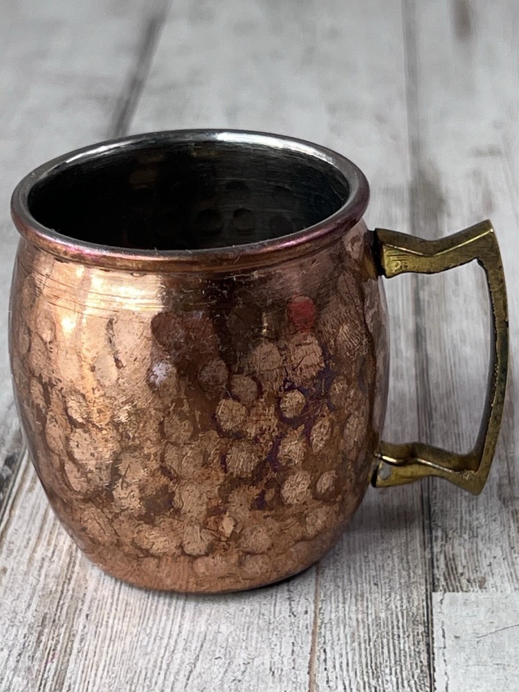 Mini Copper Cup rotary metal dial 2” Tall