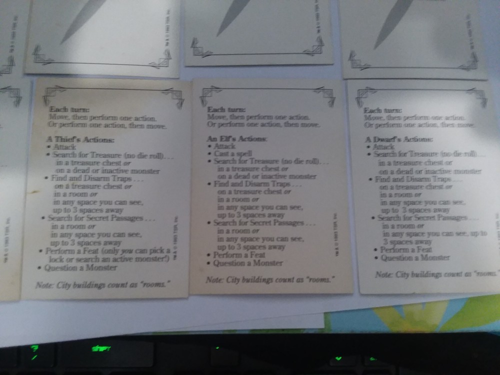 Dragon Strike 1993 TSR all Sneak Attack and Reference cards