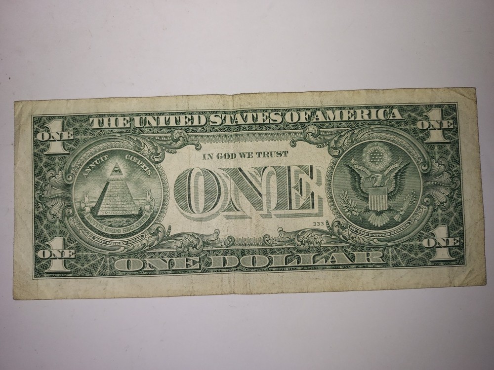 US $1 Error Note MISSING INK 2009
