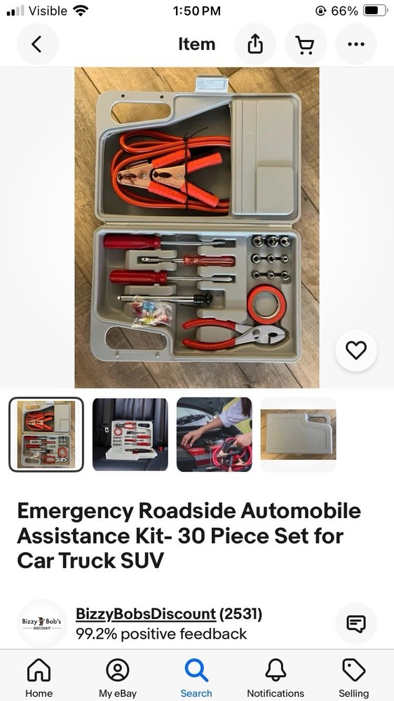 Emergency Roadside Assistance Kit (30 Pieces)