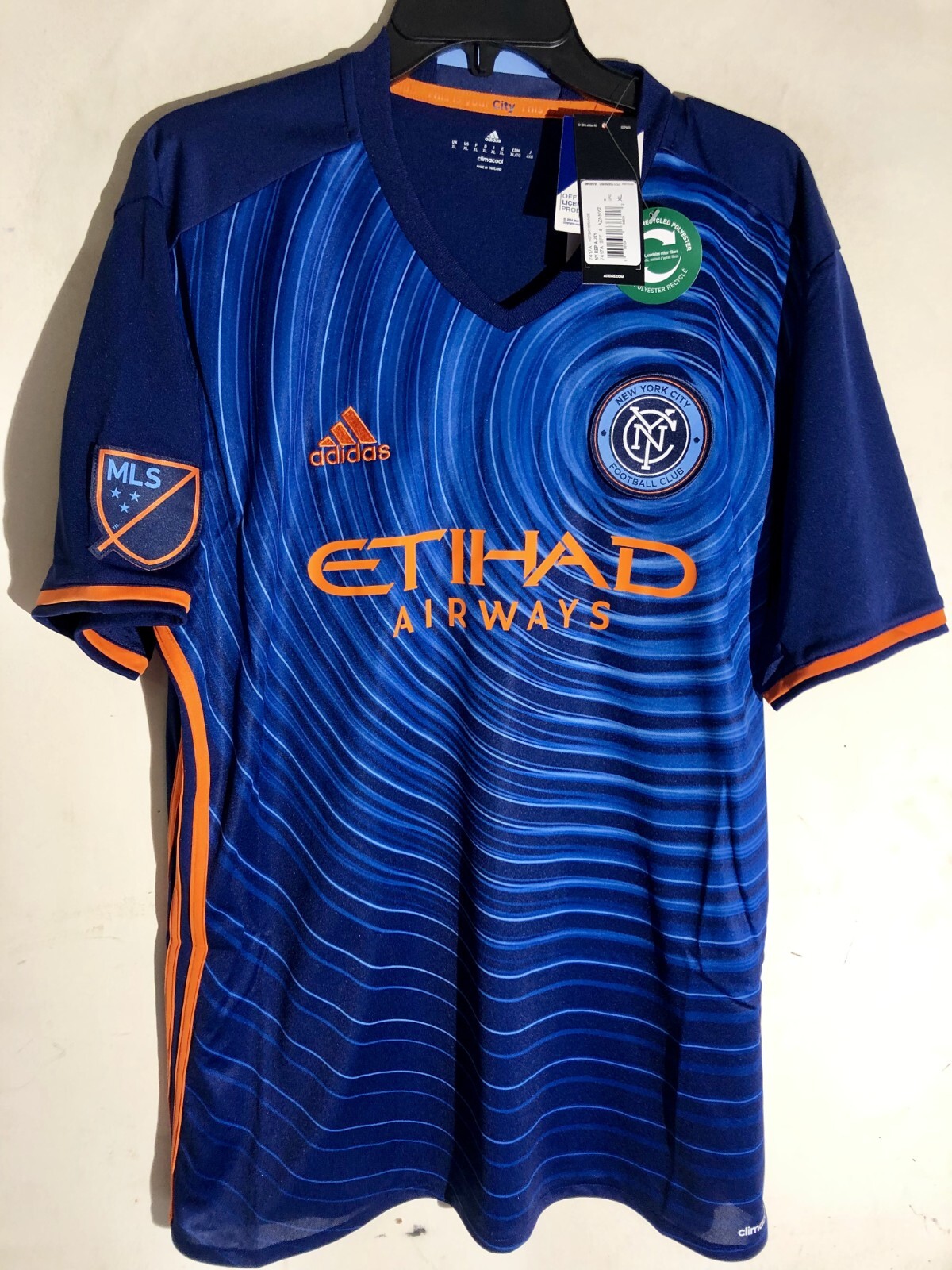 ADIDAS MLS NEW YORK CITY FC NYCFC BLUE TEAM JERSEY MEN'S M